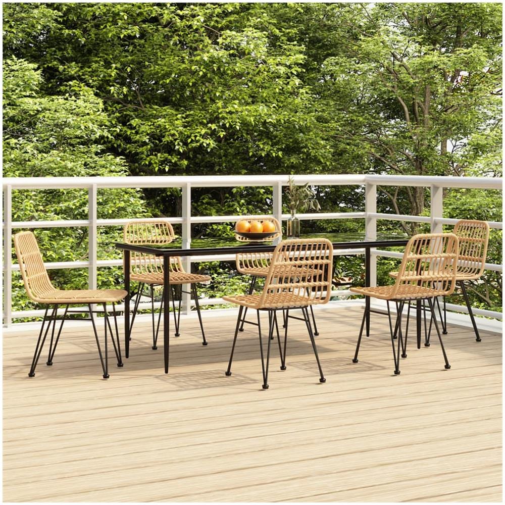 Set Da Pranzo Da Giardino 7 Pz In Polyrattan - Foto 1