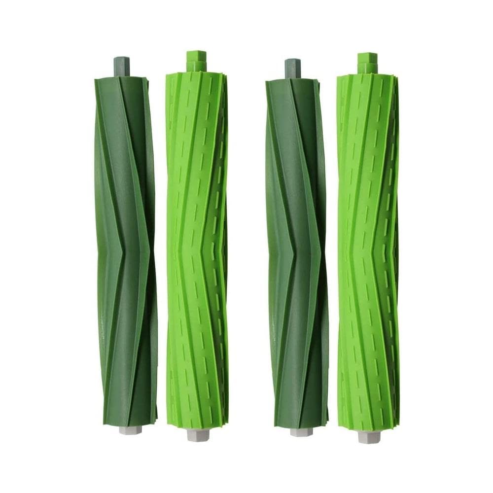 Confezione Da 4 Spazzole In Gomma /spazzole A Rullo Green Irobot Roomba E /i /j Series - Foto 1