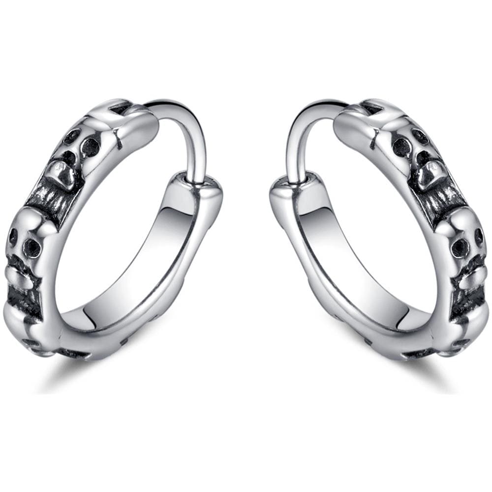 Orecchino Teschio Vintage Silver - Foto 1