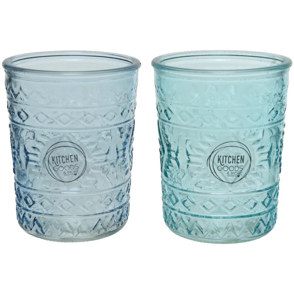 Bicchieri In Vetro Con Rilievo 2 Colori Assortiti - Foto 1