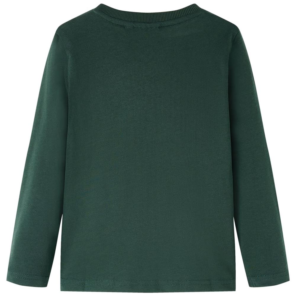 Maglietta Da Bambino A Maniche Lunghe Stampa Dinosauro Verde Scuro 116 - Foto 2