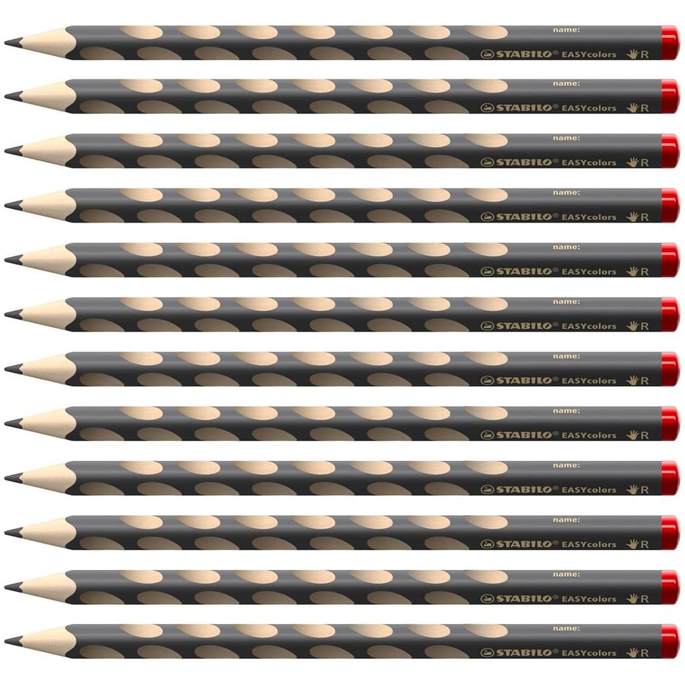 EASYcolors - Matita colorata Ergonomica - per Destrimani - Confezione da 12 - Grigio Freddo - Foto 1