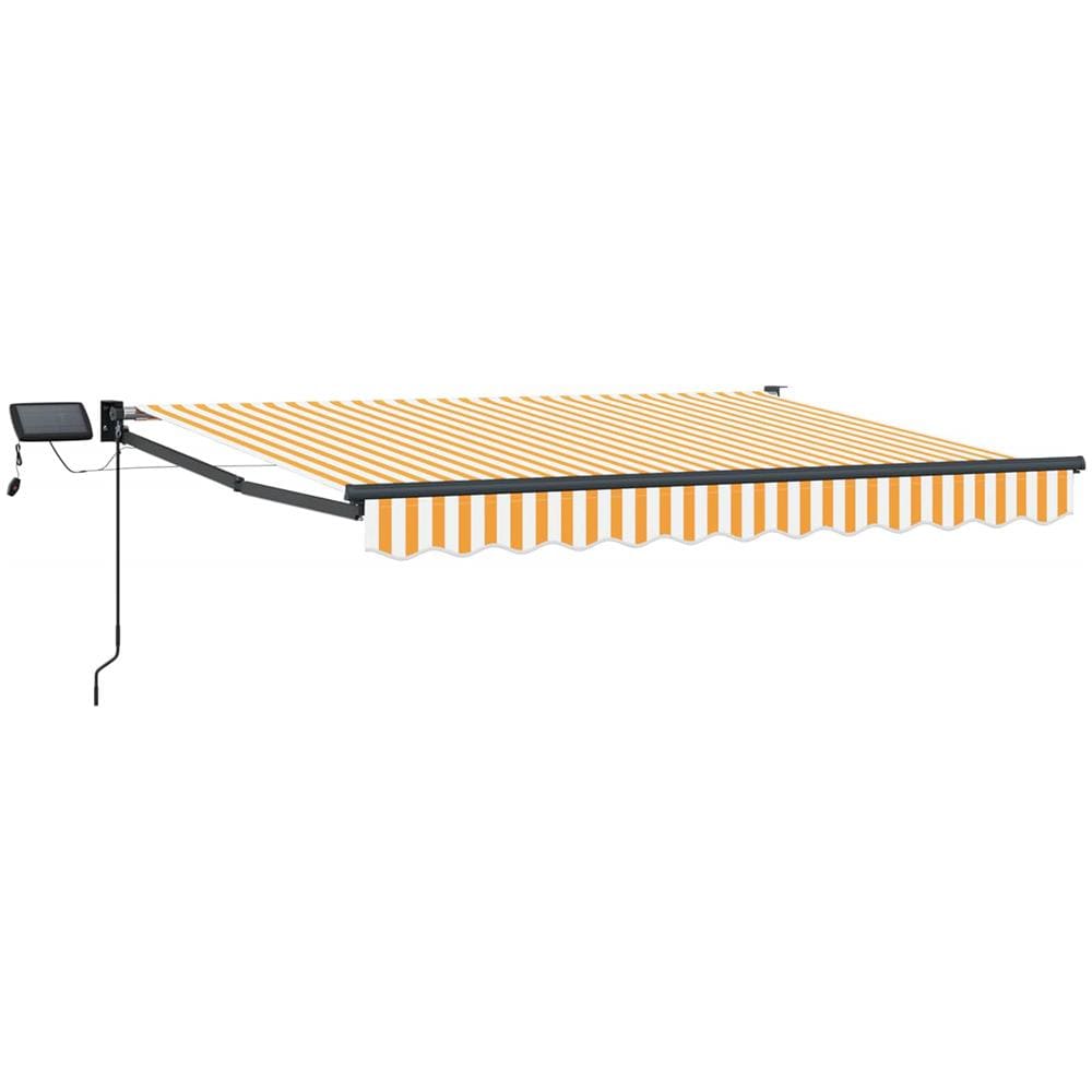 Tenda retrattile manuale con LED Arancione e bianco 3,5 x 2,5 m - Foto 1