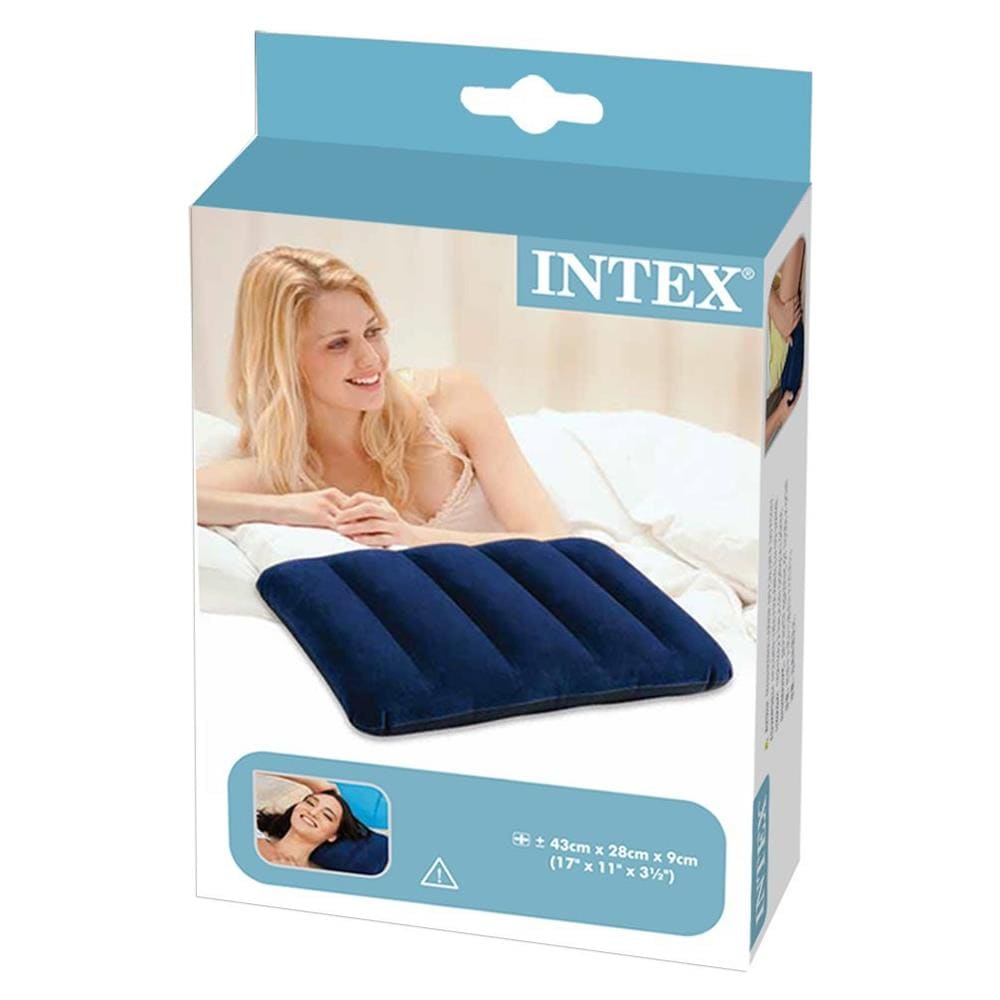 68672 -  Cuscino Camping Floccato Blu, 43x28x9 cm - Foto 2