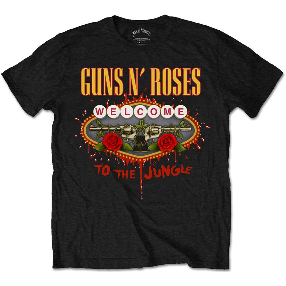 Guns N' Roses - Welcome To The Jungle Black (T-Shirt Unisex Tg. L) - Foto 1