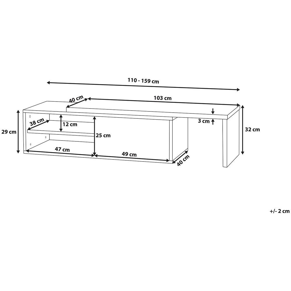 Mobile Tv In Legno Bianco E Scuro Yonkers - Foto 2