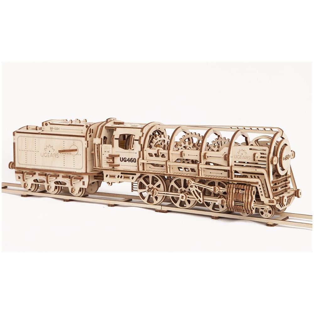 Puzzle in Legno 3D - Locomotiva 460 con Tender - 443 Pezzi - Foto 2