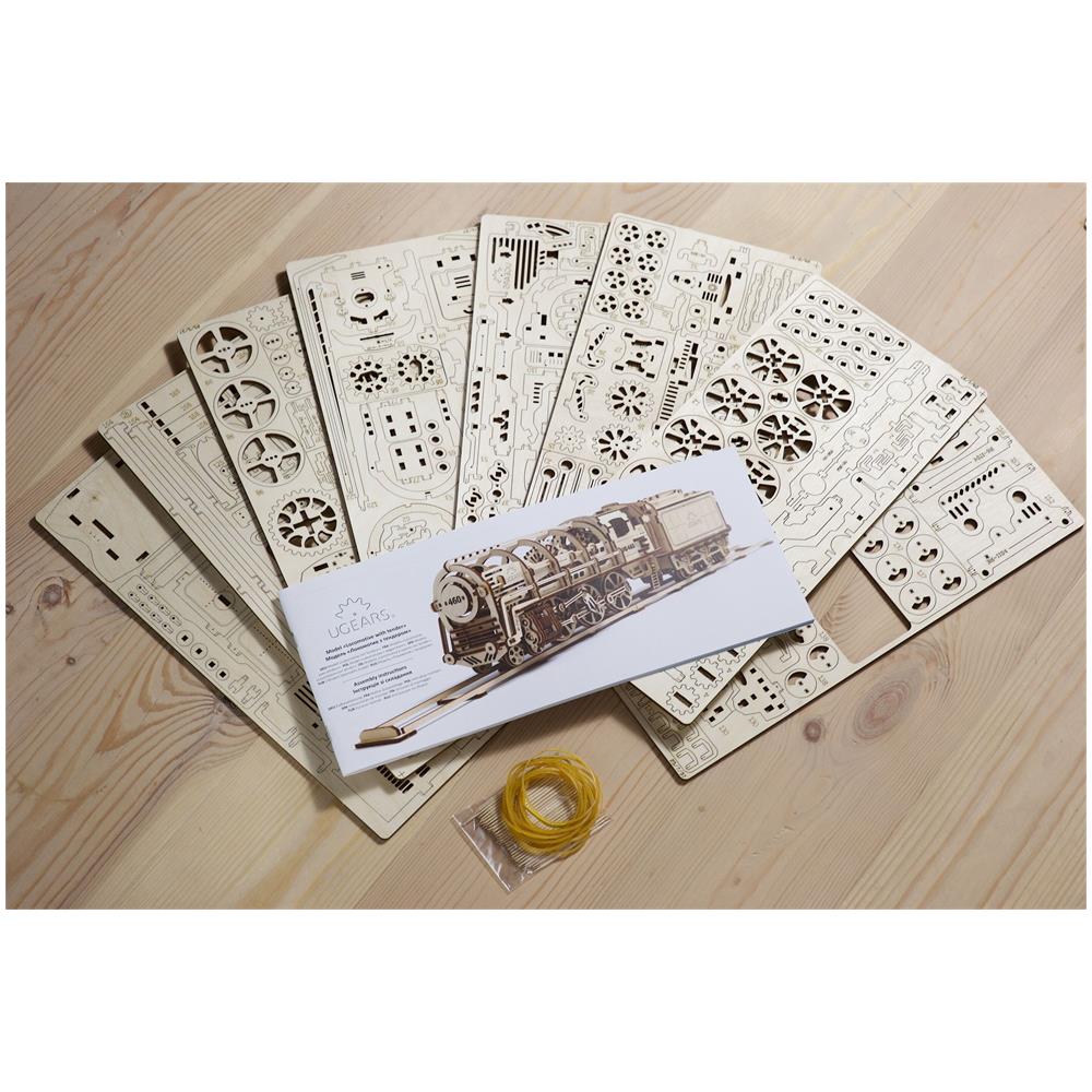 Puzzle in Legno 3D - Locomotiva 460 con Tender - 443 Pezzi - Foto 11