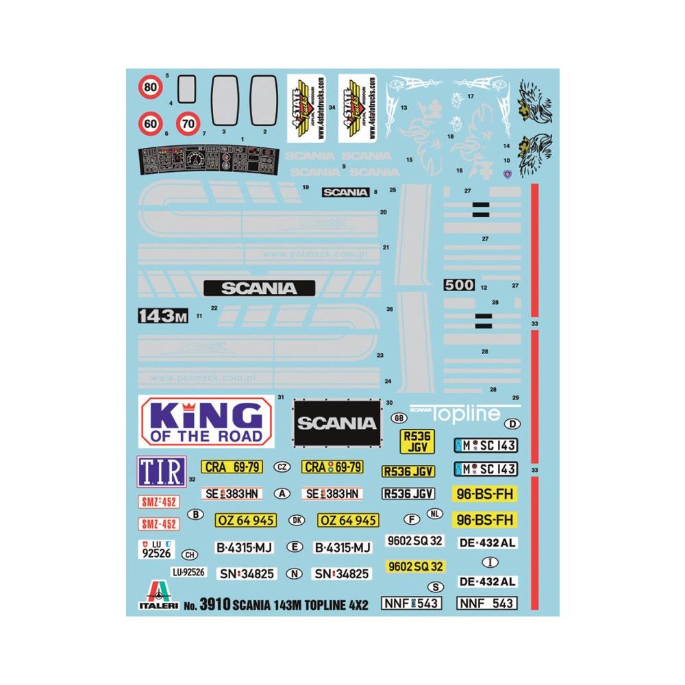 Scania 143m Topline 4x2 Kit 1:24 - Foto 2