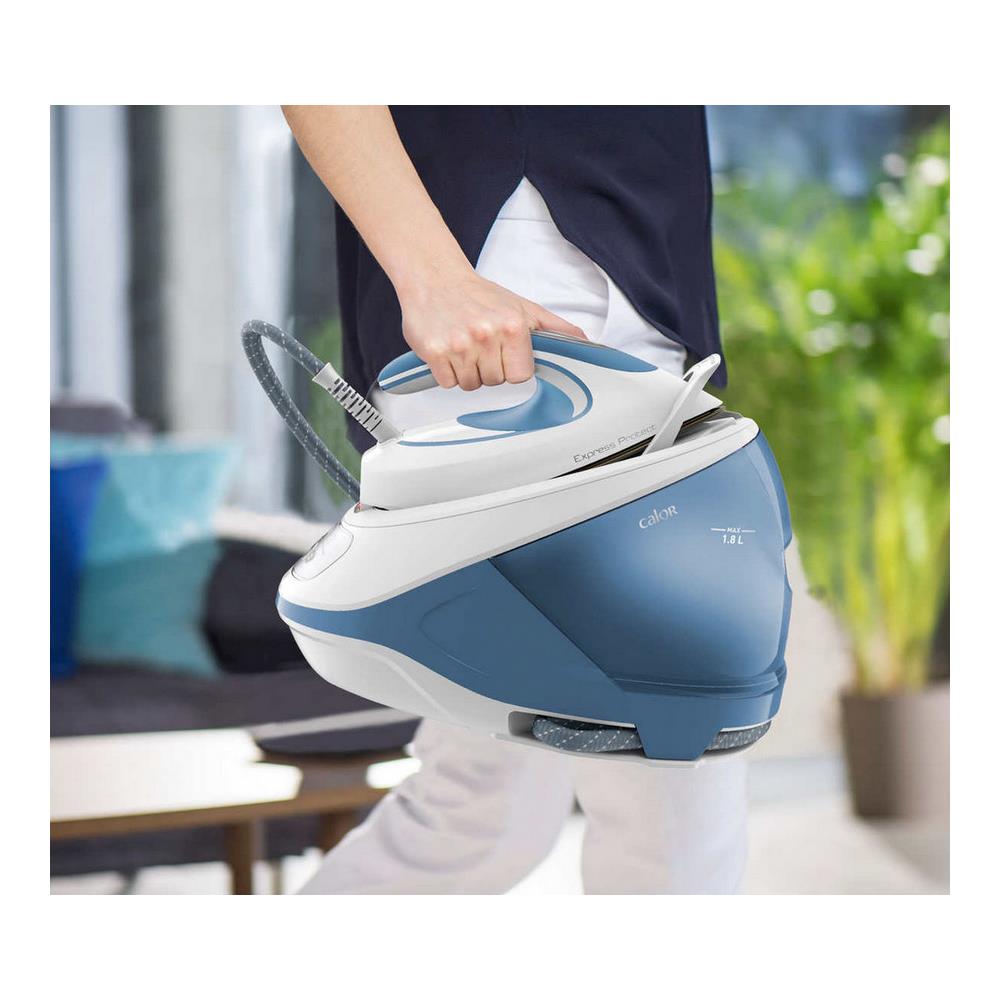Express Protect Ferro da Stiro con Caldaia Continua CALSV9202C0 Potenza 2800 Watt Colore Blu / Bianco - Foto 4