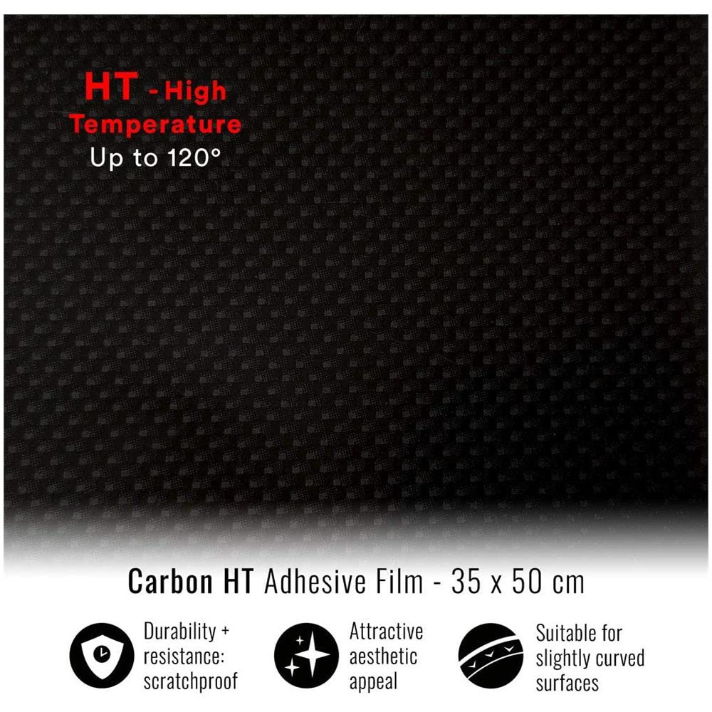 Pellicola Adesiva Per Wrapping Carbonio Alte Temperature, 35 X 50 Cm - Foto 2