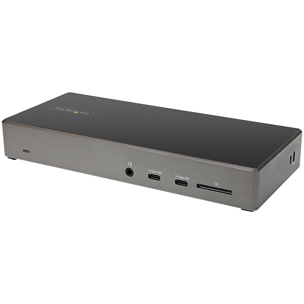 Docking Station Universale per Laptop 2x USB-C 3.2 / HDMI / 2x DisplayPort per Triplo Monitor 4K Nero / Grigio + Power Delivery 100W - Foto 1