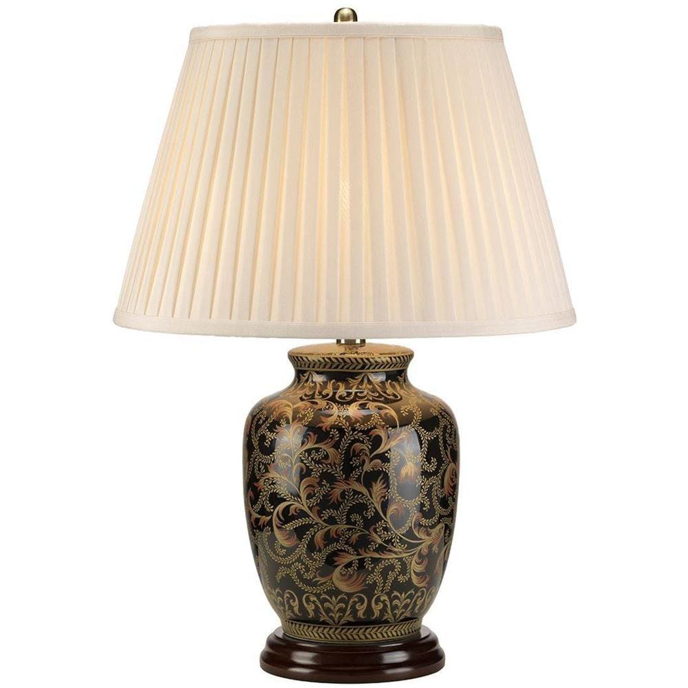 Lampada Da Tavolo Piccola 1 Luce Nero, Oro, E27 - Foto 1