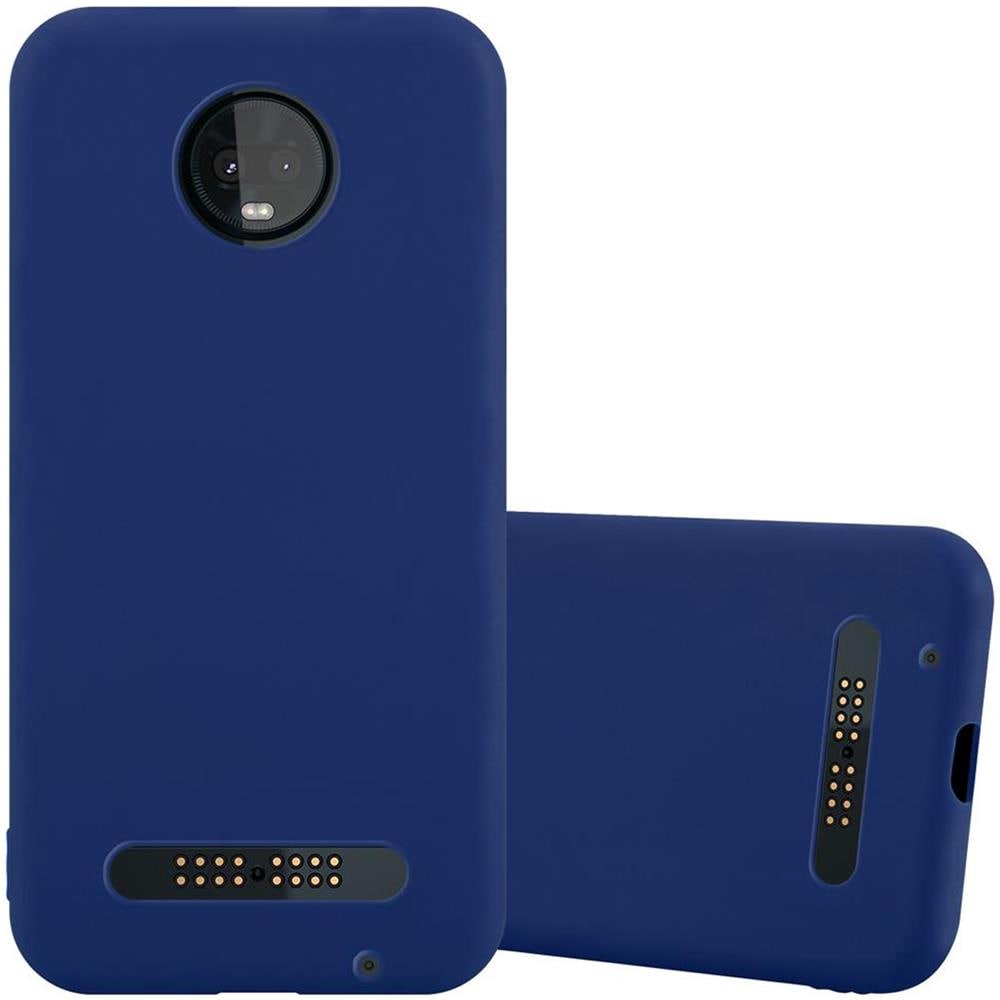Custodia Compatibile Con Motorola Moto Z3 Play In Candy Blu Scuro - Coperchio Protettivo In Silicone Tpu Flessibile - Foto 1