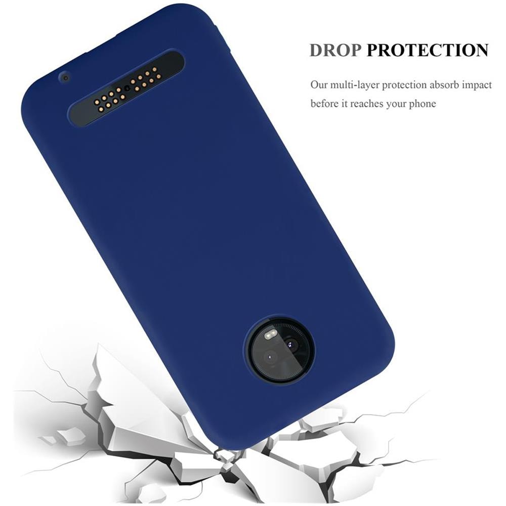 Custodia Compatibile Con Motorola Moto Z3 Play In Candy Blu Scuro - Coperchio Protettivo In Silicone Tpu Flessibile - Foto 8