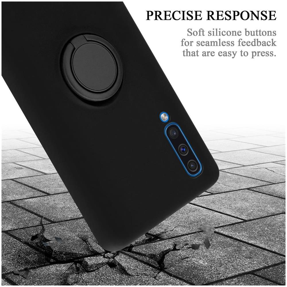 Custodia Compatibile Con Samsung Galaxy A50 / A50s / A30s In Liquid Nero - Coperchio Protettivo In Silicone Tpu Flessibile Con Anello - Foto 8