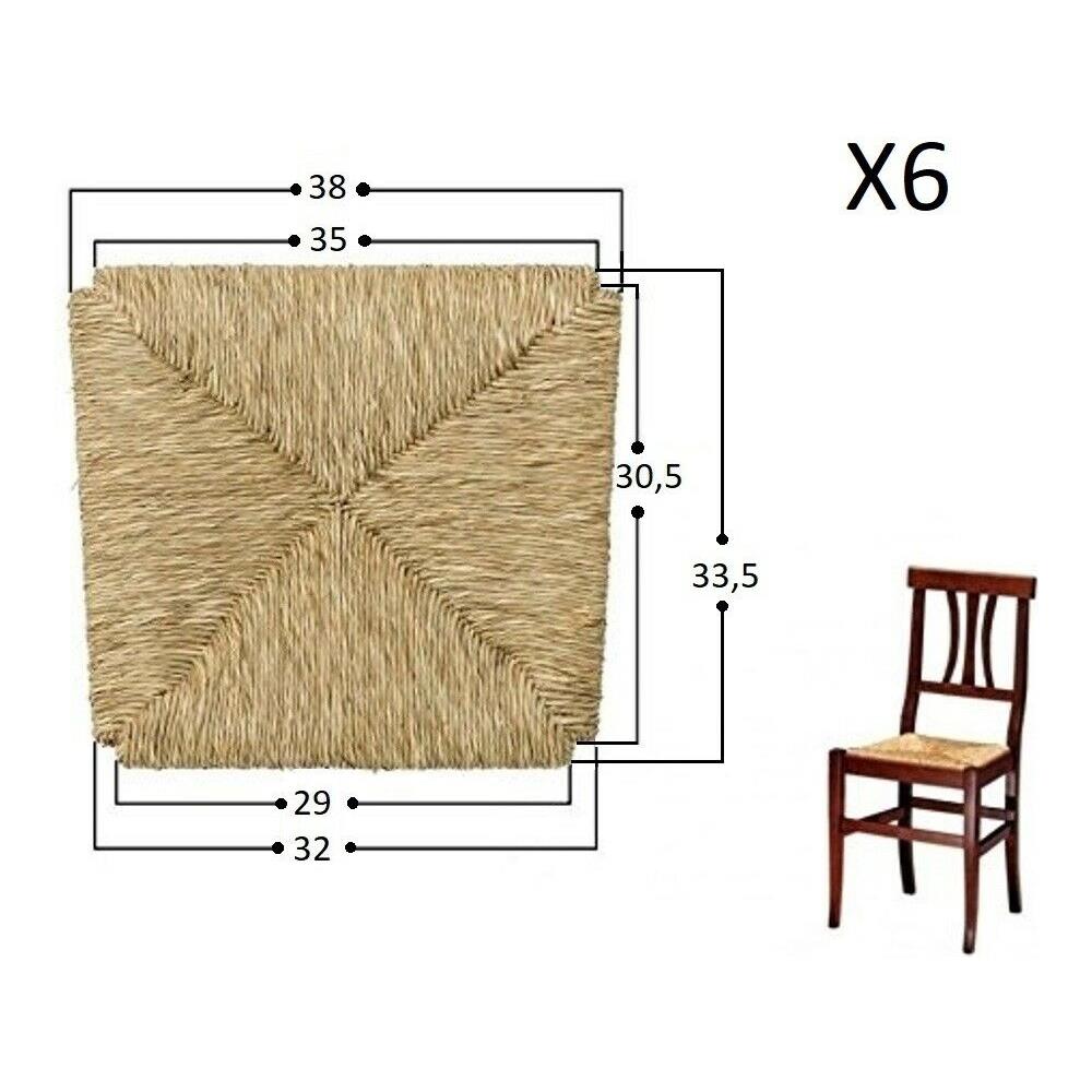 Ricambio Per Sedia In Paglia Arte Povera 996 X6 Pz - Foto 1