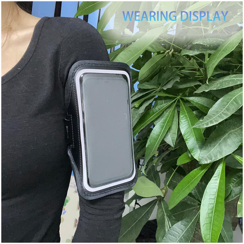 Supporto Per Telefono Con Fascia Da Braccio Per Telefono Custodia Per Telefono Da Corsa Nero 6.5"" - Foto 2