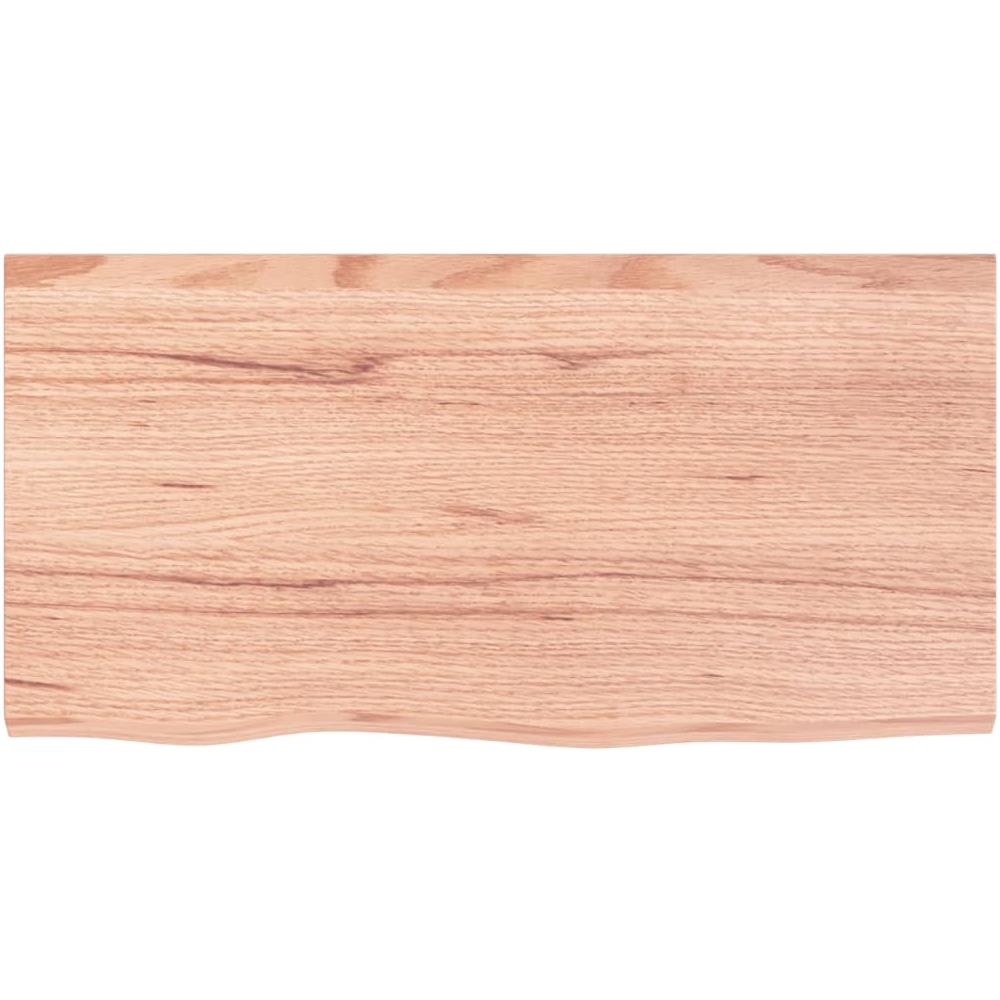 Ripiano Muro Marrone 80x40x (2-4) cm Massello Rovere Trattato - Foto 2