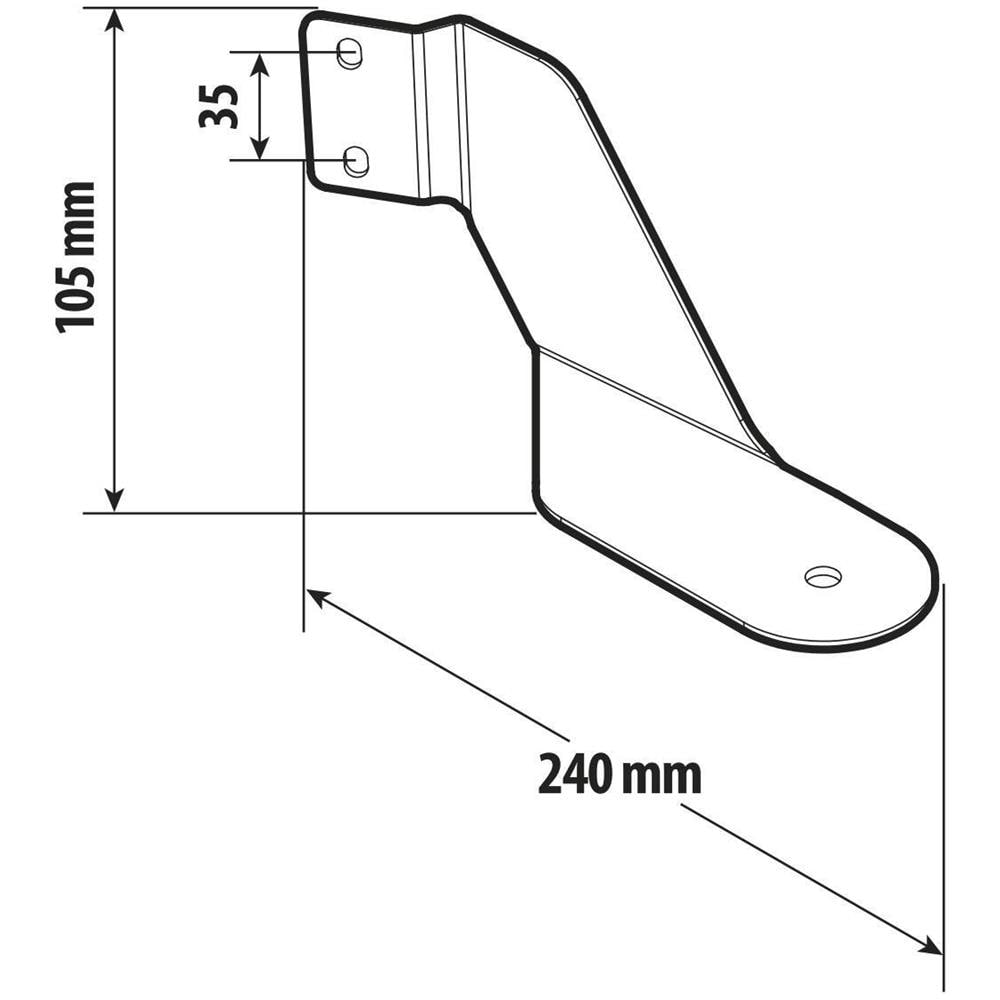 Staffa Per Antenna Cb, Versione Corta - Compatibile Per Iveco S-way (10/19>) - Iveco Stralis (08/02>12/12) - Iveco Stralis (07/12>12/19) - Iveco Stralis Hi-way (07/12>08/16) - Iveco Stralis Xp (09/16>12/19) - Foto 3