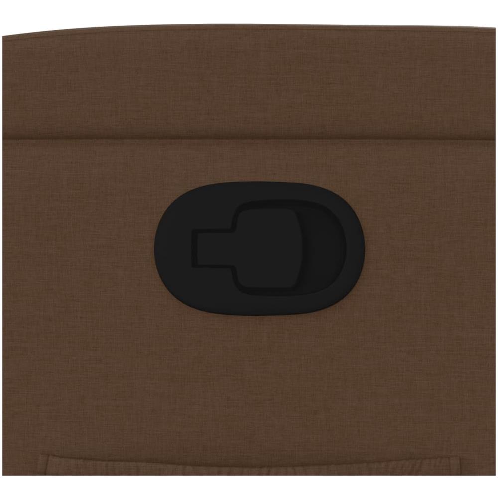 Poltrona Reclinabile In Tessuto Marrone - Foto 9