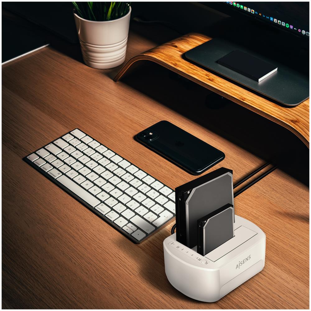 ASDS-D02W docking station per unità di archiviazione USB 3.2 Gen 1 (3.1 Gen 1) Type-B Bianco - Foto 6