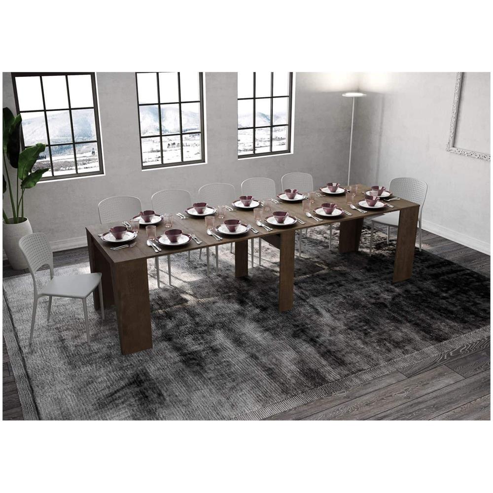 Consolle allungabile 90x48/308 cm Anvar noce - Foto 4