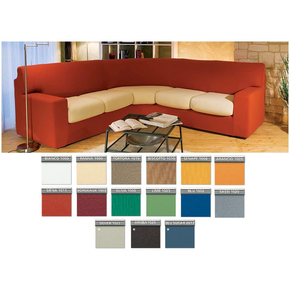 Copridivano Angolare Genius Suit Mini In Tinta Unita Mini Grigio Sassi 1020 - Foto 2