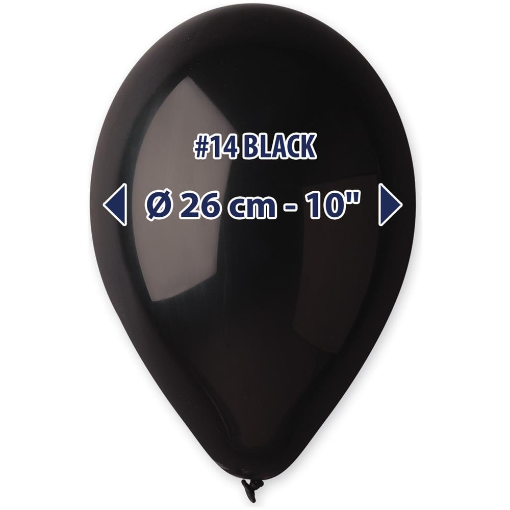 Palloncini Nero 9-10 Pollici 26 Cm Diam 100 Pezzi Tonalità Pastello - Foto 1