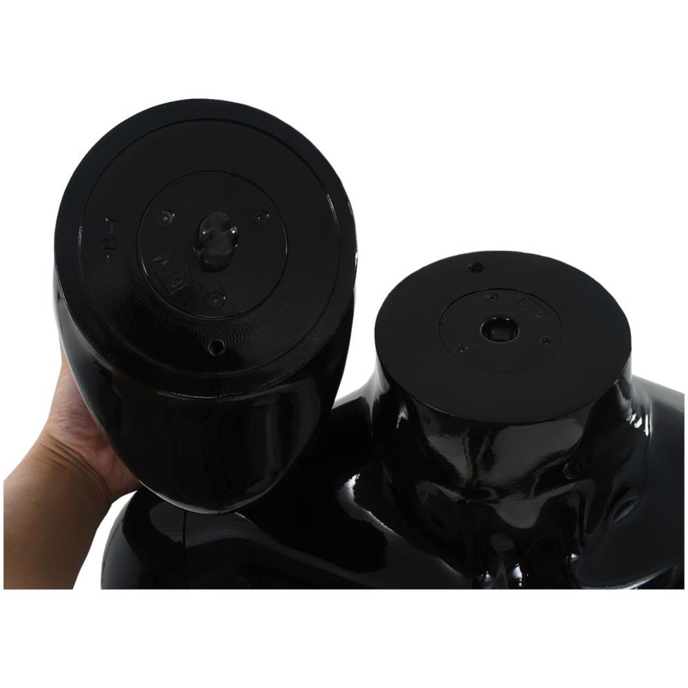 Manichino Donna Figura Intera Base In Vetro 175 Cm Nero Lucido - Foto 2