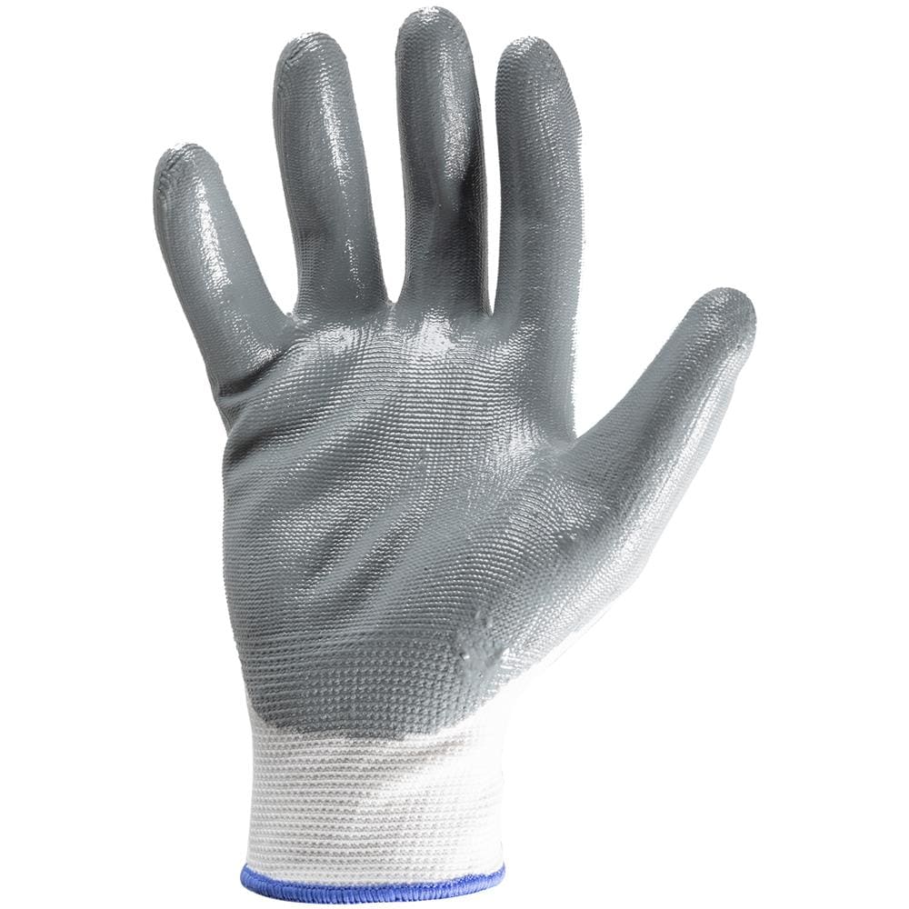 Guanti In Nylon E Nitrile Mod.g057 Taglia 8 Bianco /grigio Lavoro - Foto 2