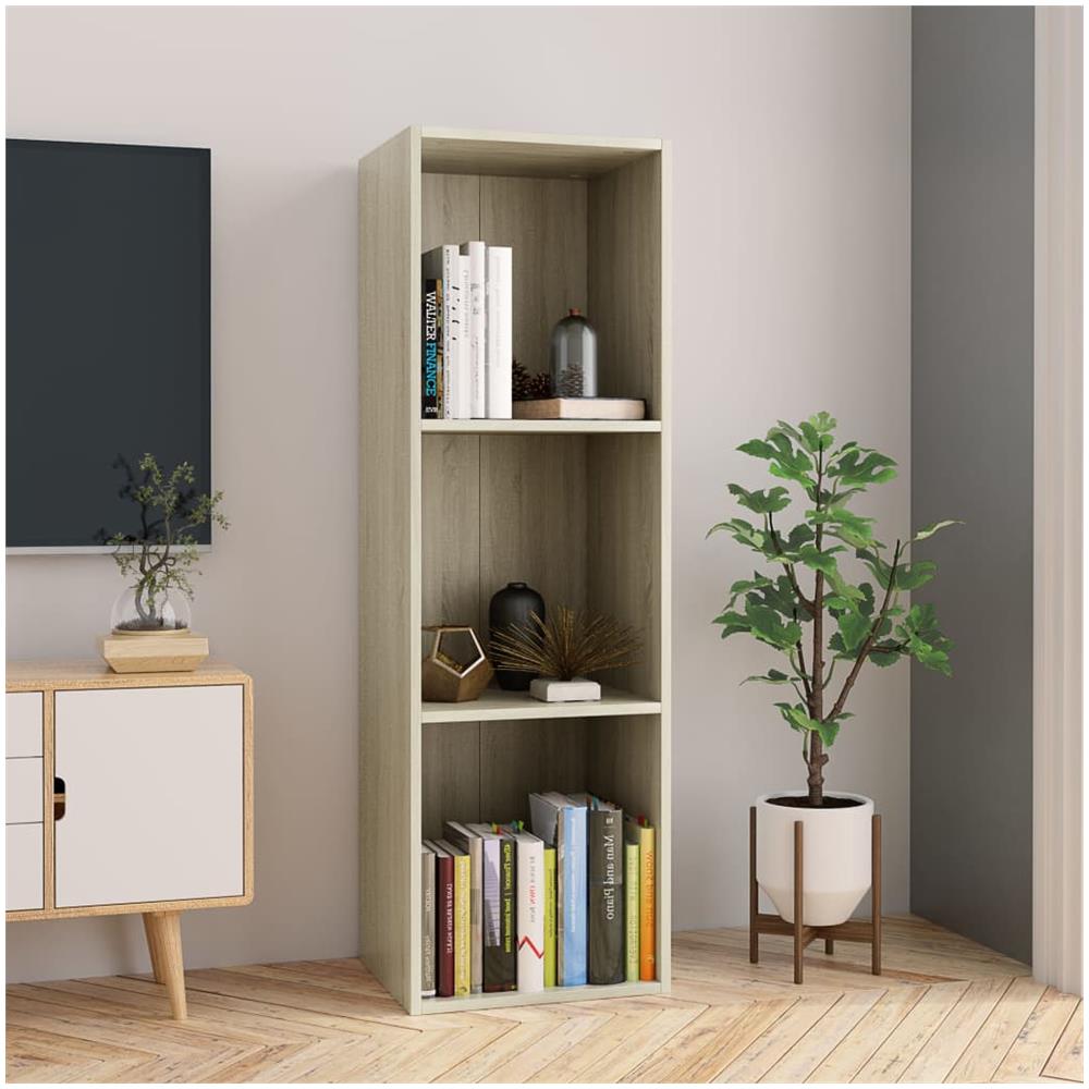 Libreria /Mobile TV Rovere Sonoma 36x30x114 cm Legno Multistrato - Foto 1