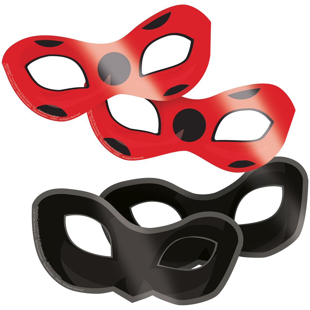 Amscan - 8 Mascherine In Cartone Ladybug - Foto 1