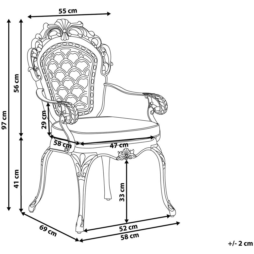 Set Di 2 Sedie Da Giardino In Alluminio Marrone Scuro Lizzano - Foto 2