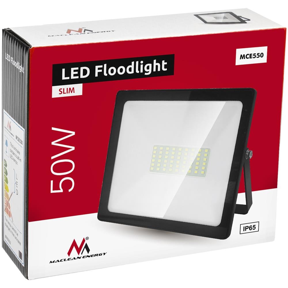 Riflettore Mce550 Faretto Proiettore A Led Ip65 Faro Impermeabile Illuminazione Per Esterni Slim Premium 4000lm (bianco Freddo 6000k, 50w) - Foto 2