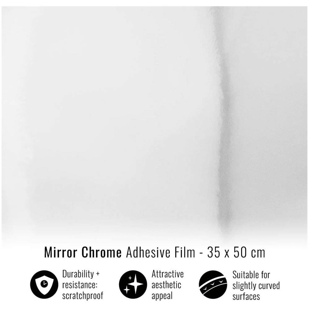 Foglio Pellicola Adesiva Mirror Chrome Foil, 35 X 50 Cm - Foto 1