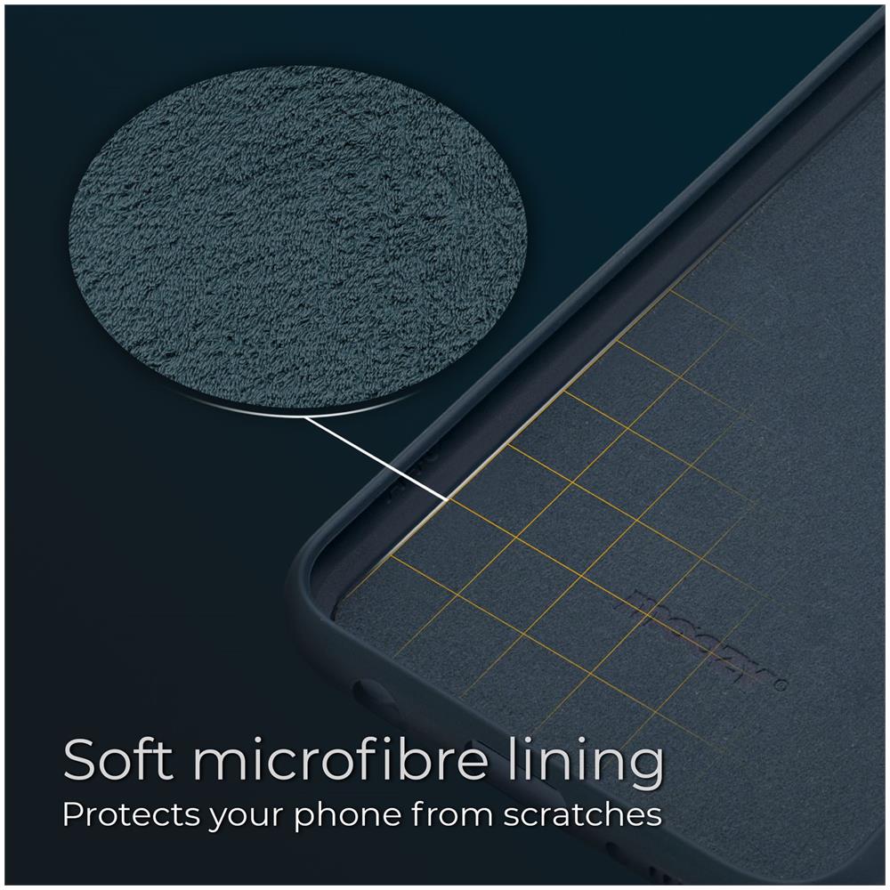 Lifestyle. Cover Per Huawei P30 Lite, Blu Notte - Custodia In Silicone Liquido Con Finitura Opaca E Fodera Morbida In Microfibra - Foto 5