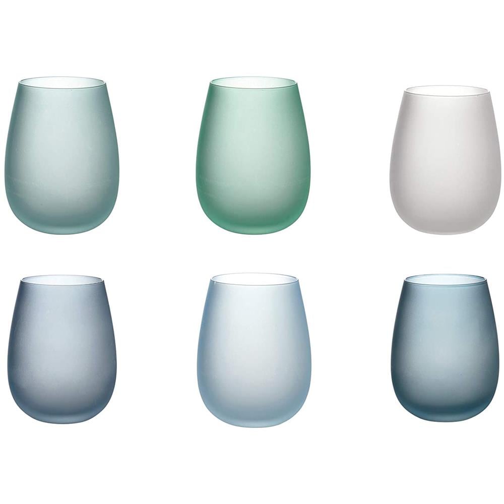 Set 6 Bicchieri Shades Of Blue Frosted - Foto 2