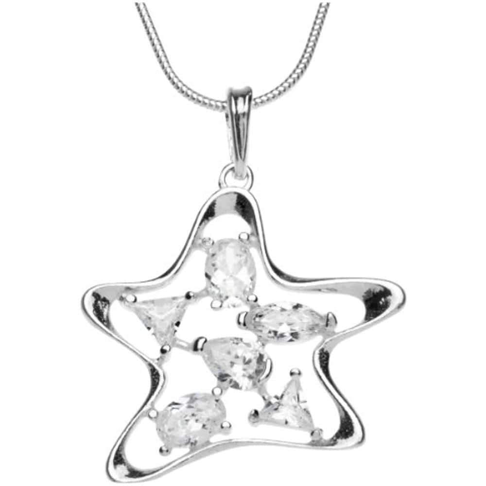 241a201669340 - Catenina Con Pendente Da Donna Con Zirconia Cubica - Argento Sterling 925 - 420 Mm - Foto 1