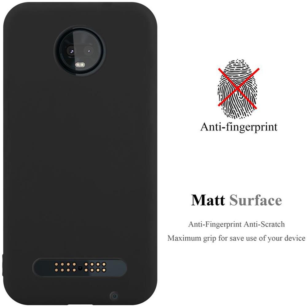 Custodia Compatibile Con Motorola Moto Z3 Play In Candy Nero - Coperchio Protettivo In Silicone Tpu Flessibile - Foto 2