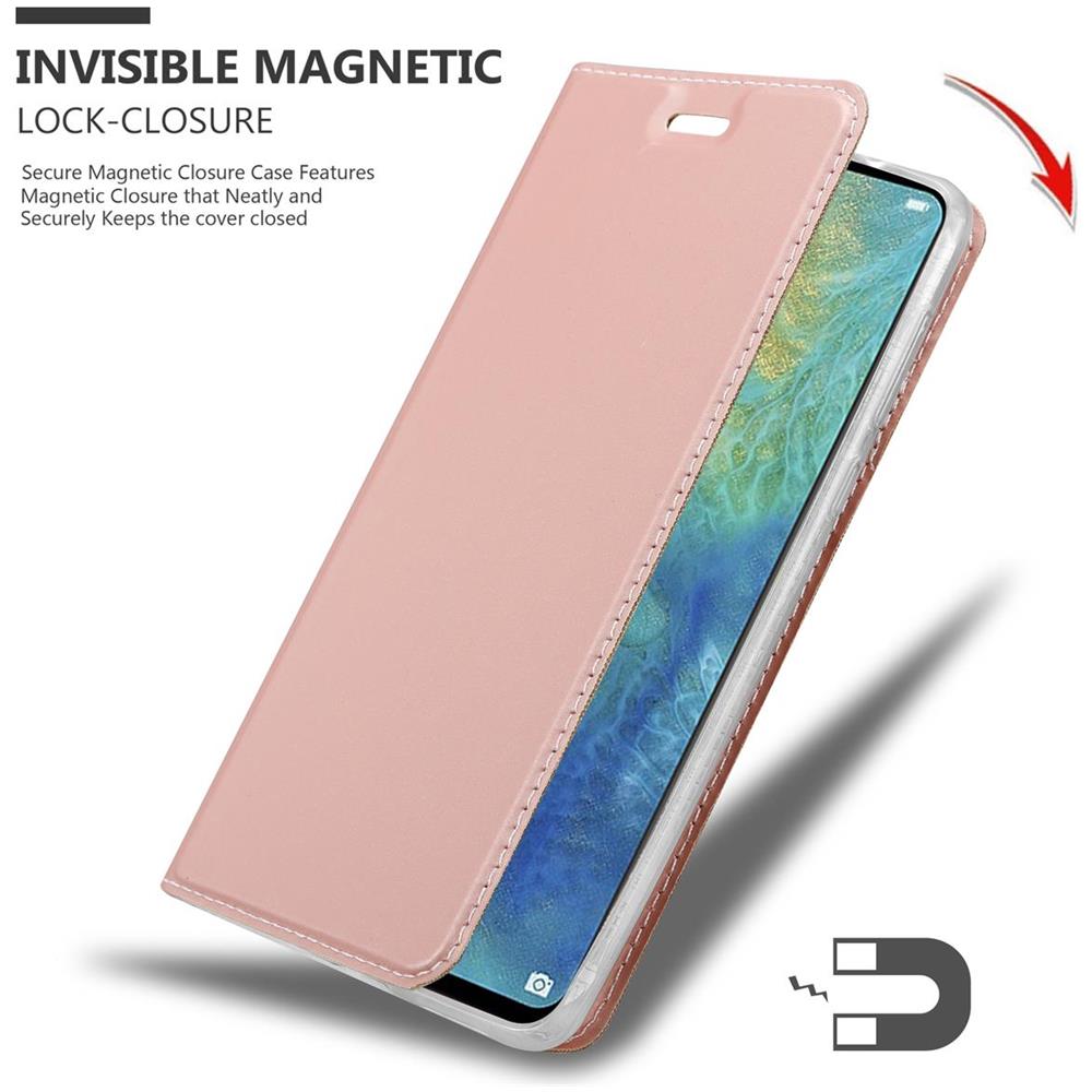 Custodia Compatibile Con Huawei Mate 20 In Classy Oro Rosa - Coperchio Protettiva Con Chiusura Magnetica, Funzione Stand E Tasca Per Le Carte - Foto 8