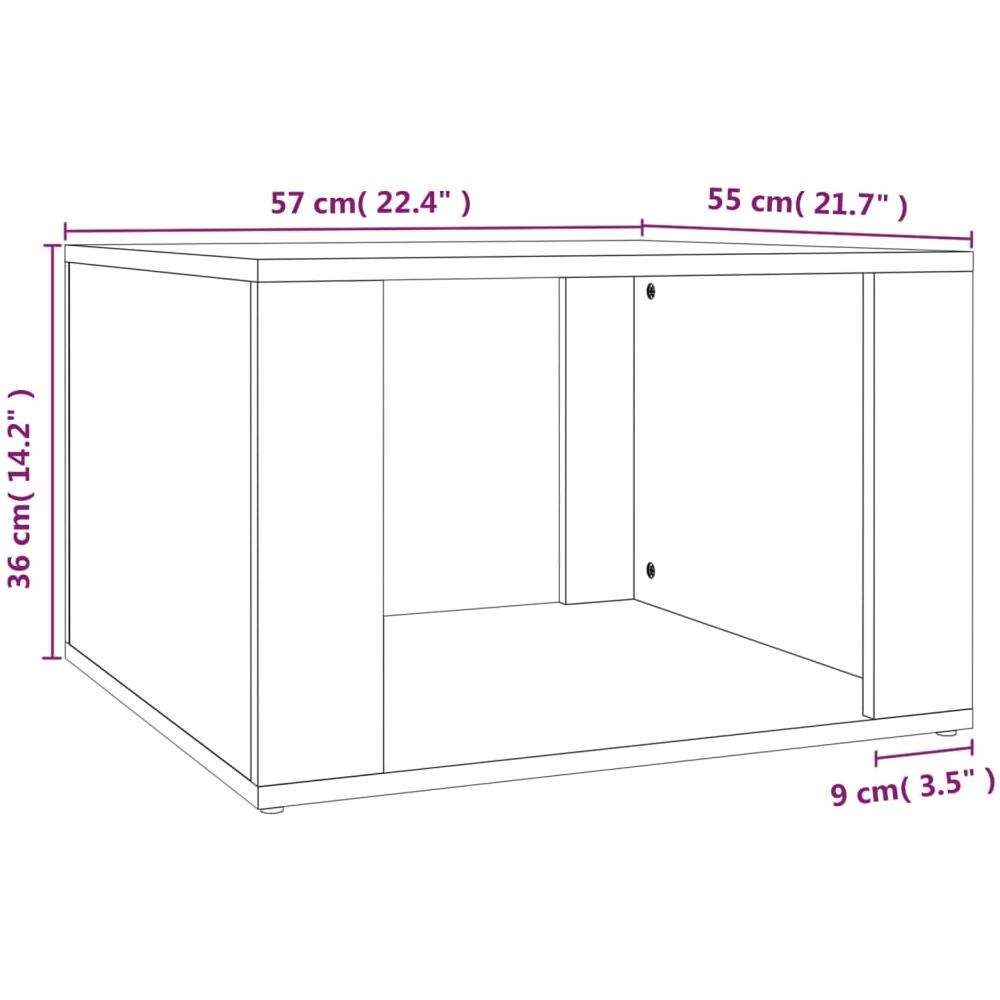 Comodino Grigio Cemento 57x55x36 Cm In Legno Multistrato - Foto 9
