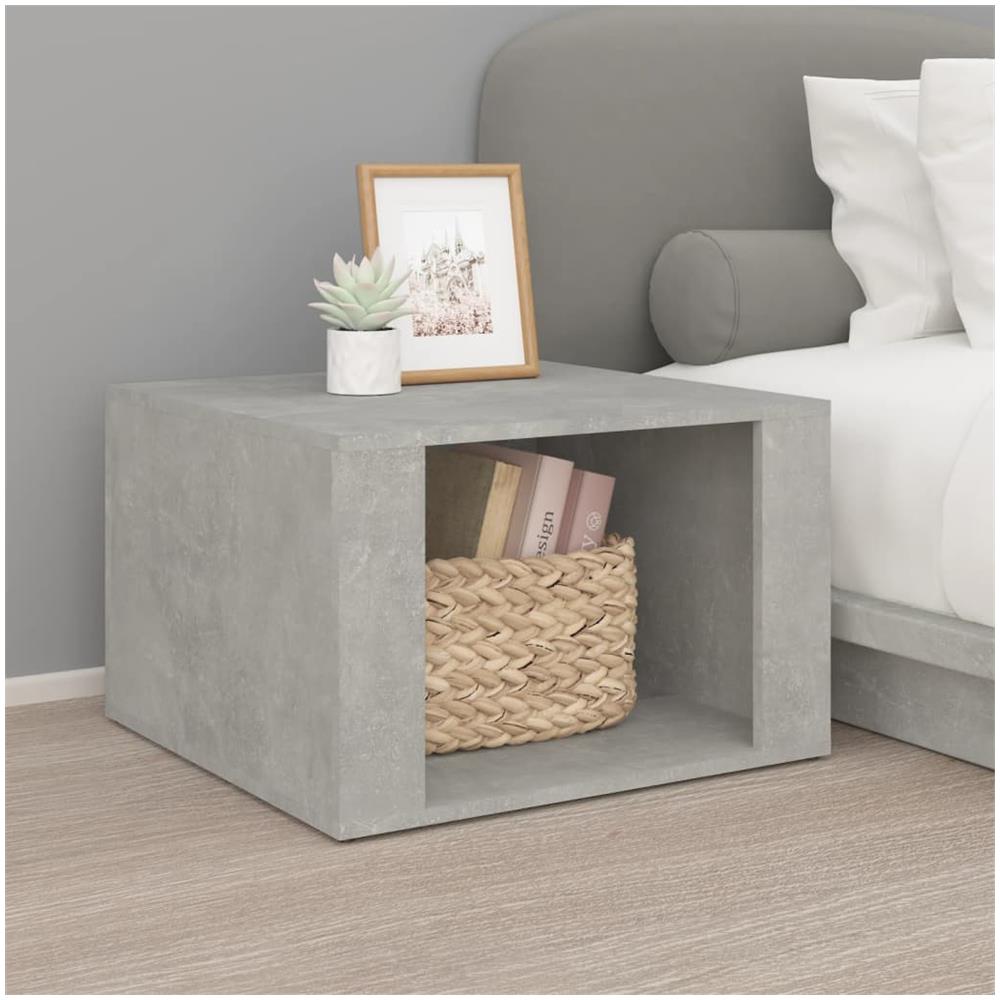 Comodino Grigio Cemento 57x55x36 Cm In Legno Multistrato - Foto 1