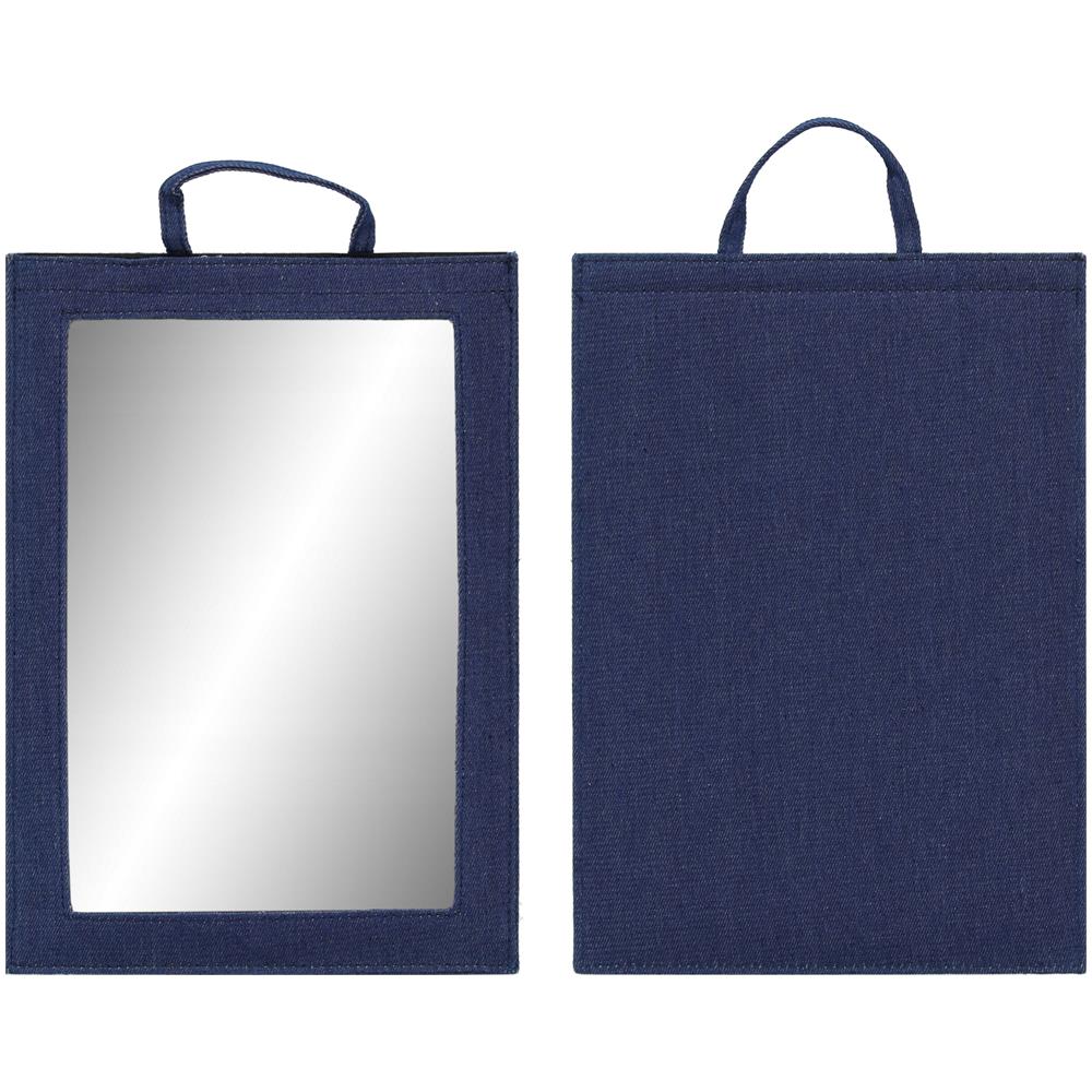 Specchio A Mano Q-32-blue Specchietto Da Parrucchiere Grande Con Manico - Foto 1