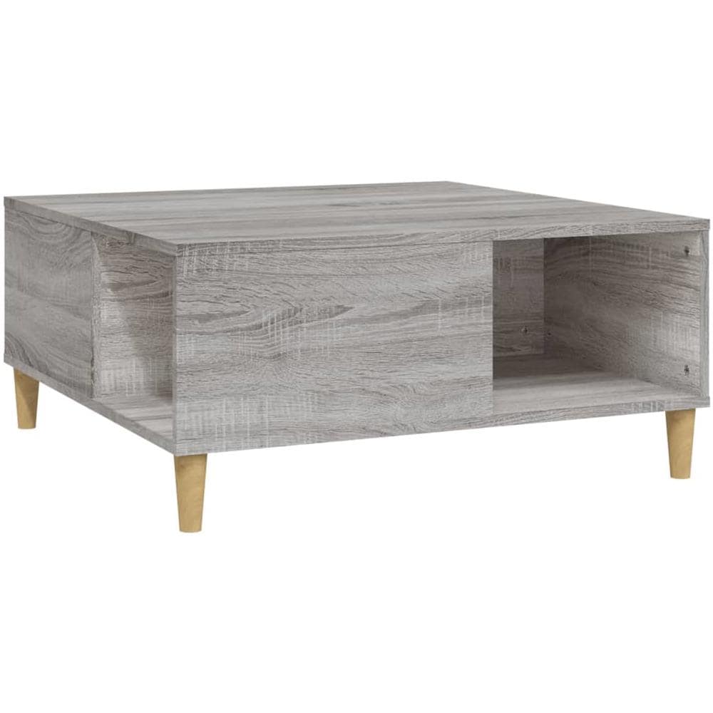 Tavolino Salotto Grigio Sonoma 80x80x36,5 Cm Legno Multistrato - Foto 2