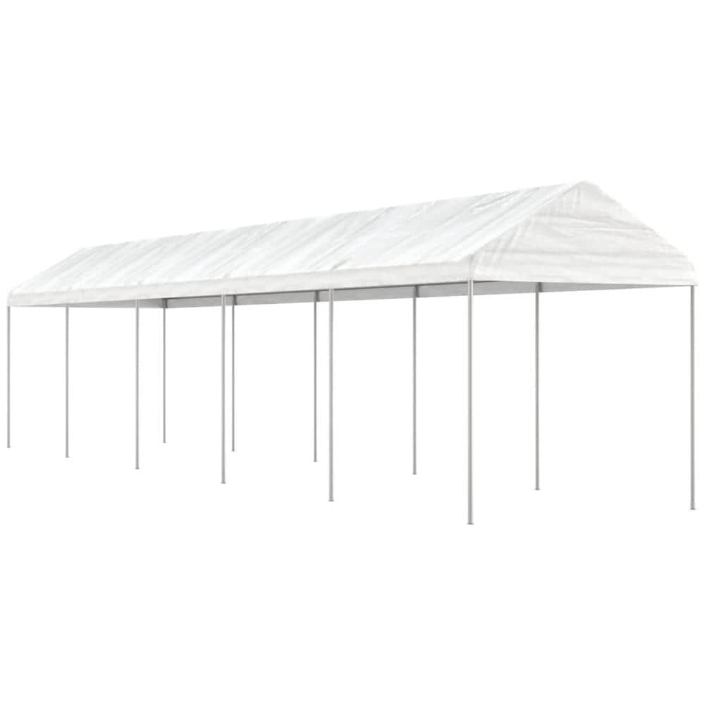 Gazebo Con Tetto Bianco 11,15x2,28x2,69 M In Polietilene - Foto 1