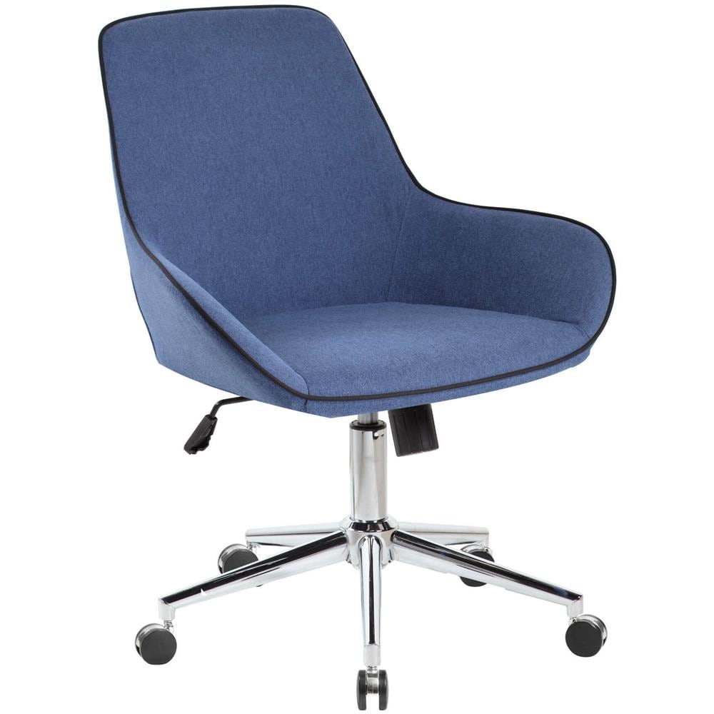 Sedia Da Ufficio Darwin, Poltrona Operativa Con Ruote, Seduta Ergonomica Da Ufficio, 66x59h98 Cm, Blu - Foto 1