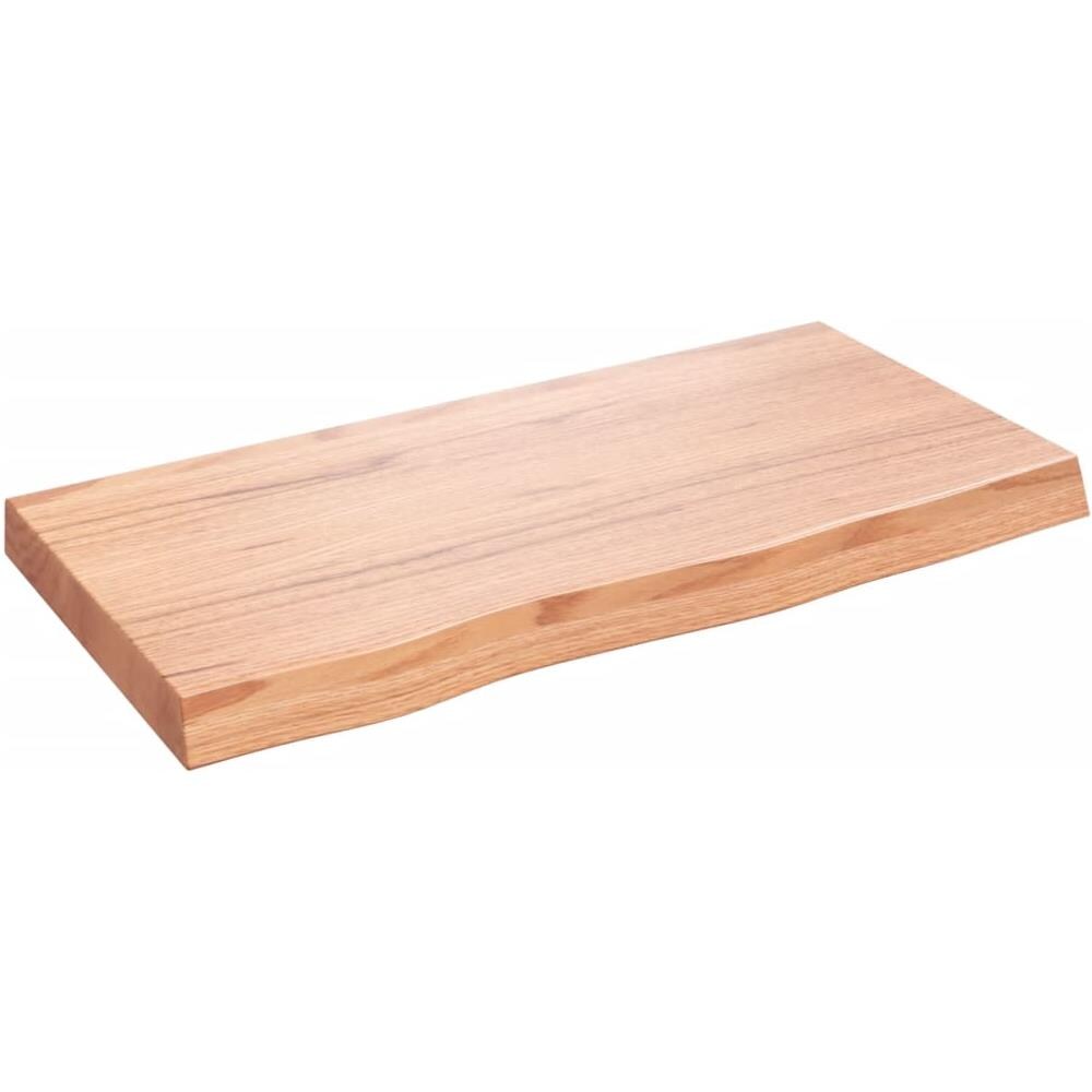 Ripiano Muro Marrone 80x40x (2-6) cm Massello Rovere Trattato - Foto 1