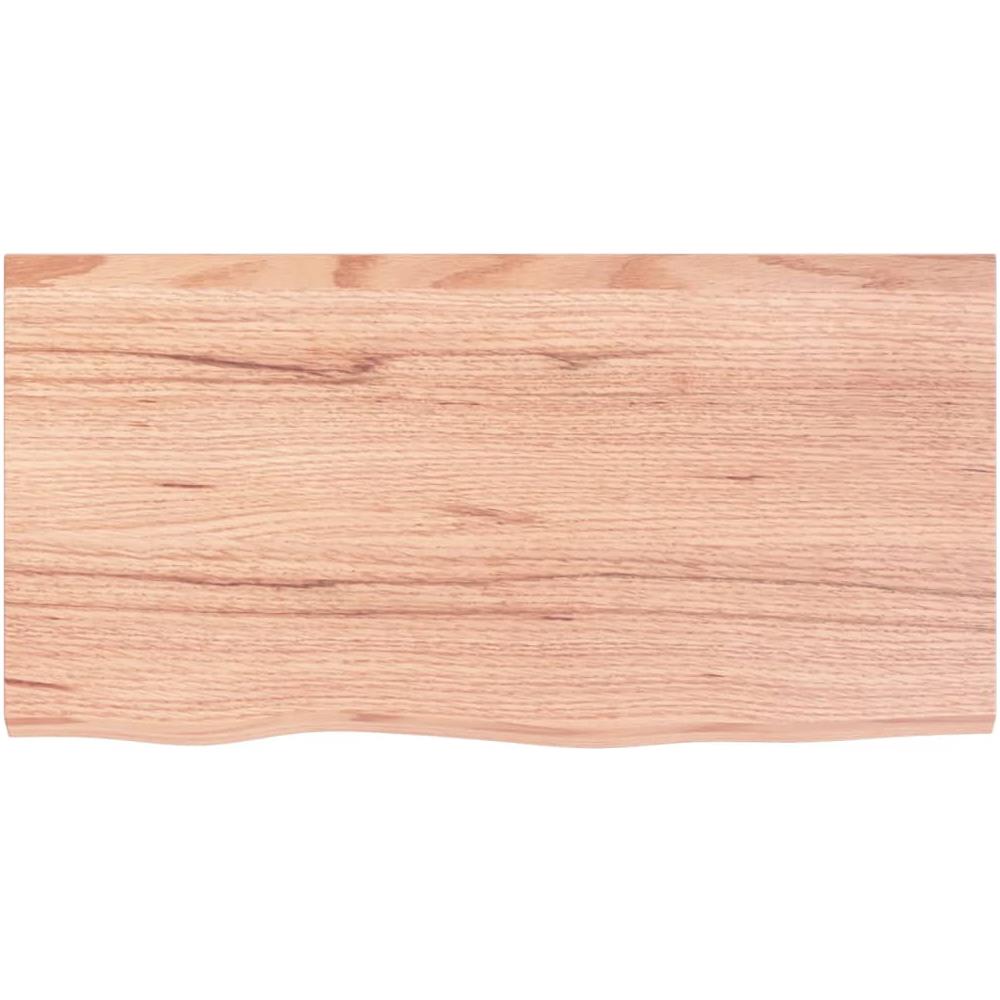 Ripiano Muro Marrone 80x40x (2-6) cm Massello Rovere Trattato - Foto 2