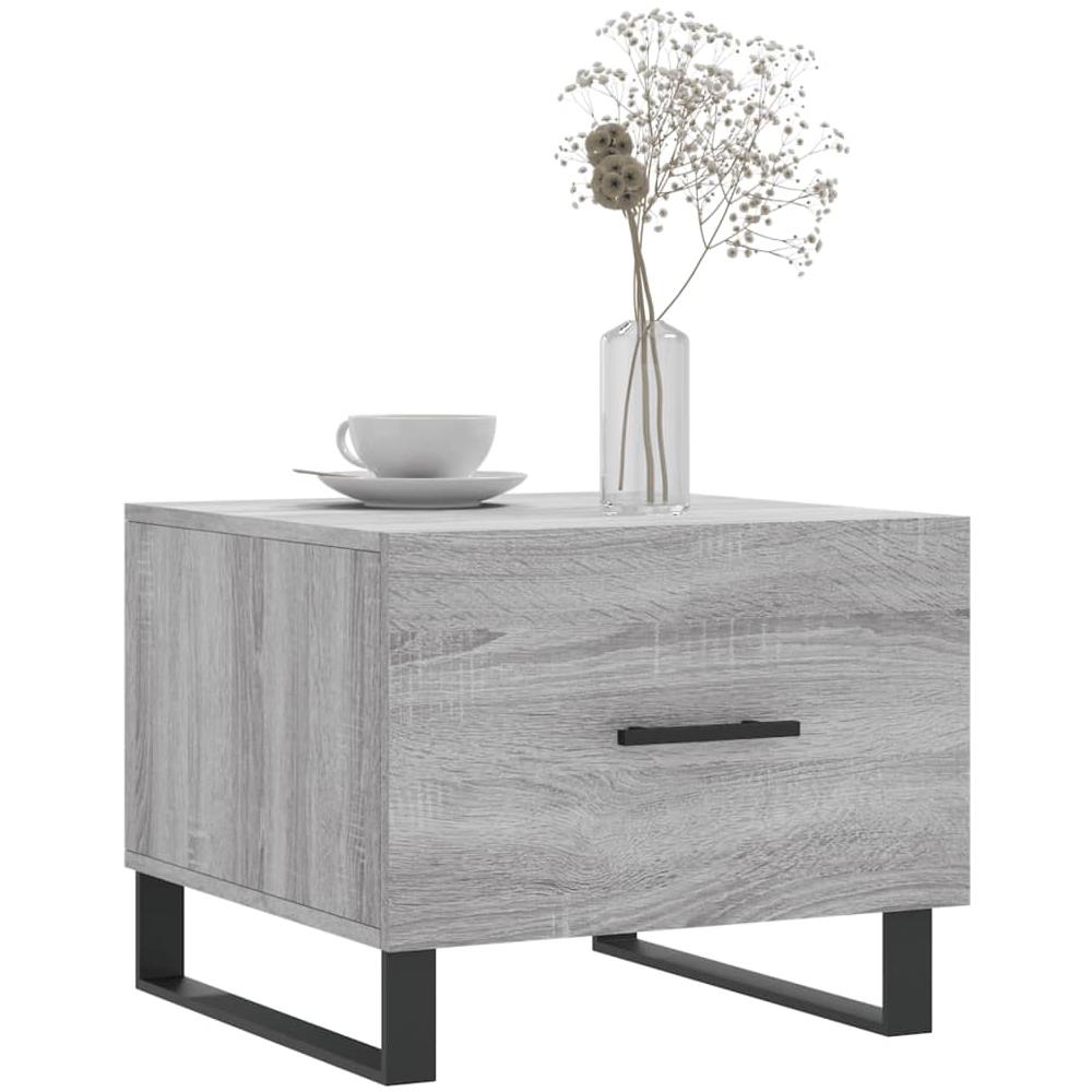 Tavolino Da Salotto Grigio Sonoma 50x50x40 Cm Legno Multistrato - Foto 3